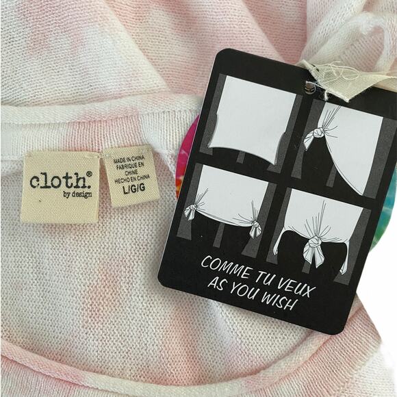 CLOTH By Design Womens As You Wish Tunic Sweater Shirt Tie Dye Pink L Large - Picture 6 of 9